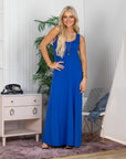 Slim Fit A Line Sleeveless Maxi Dress