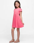 Girls Flowy Short Sleeve Girls Dress