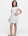 Girls Flowy Short Sleeve Girls Dress