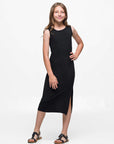 Girls Side Slit Maxi Dress Machine Washable