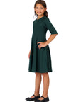 24seven Comfort Apparel Knee Length Fit and Flare Girls Comfortable Party Dress