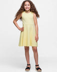 Girls Sleeveless Knee Length Fit and Flare Dress