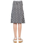 24sevenkid Black and White Girls Knee Length Skirt