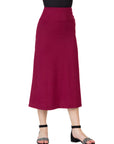 24seven Comfort Apparel Elastic Waistline Girls Maxi Skirt