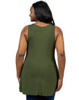 Plus Size Sleeveless Tunic Tank Top