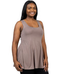 Plus Size Sleeveless Tunic Tank Top