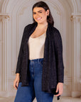 Plus Size Open Front Long Sleeve High Low Cozy Cardigan