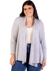 Plus Size Open Front Long Sleeve High Low Cozy Cardigan
