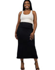 Comfortable Plus Size Foldover Maxi Skirt