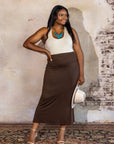 Comfortable Plus Size Foldover Maxi Skirt