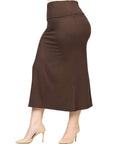 Comfortable Plus Size Foldover Maxi Skirt