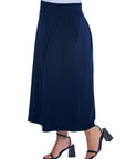 Foldover Plus Size Maxi Skirt With Pockets