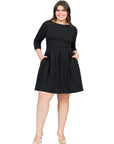 Perfect Fit and Flare Plus Size Pocket Dress