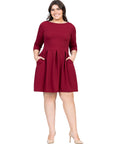 Perfect Fit and Flare Plus Size Pocket Dress