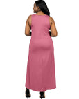 Sleeveless Tank Plus Size Maxi Dress with Pockets