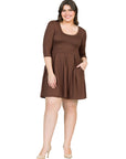 Fit and Flare Plus Size Dress