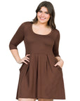 Fit and Flare Plus Size Dress