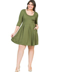 Fit and Flare Plus Size Dress