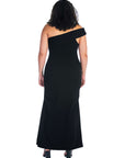 Formal One Shoulder Rouched Mermaid Plus Size Maxi Dress