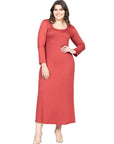 Womens Long Sleeve Plus Size Maxi Dress