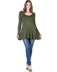 Long Sleeve Tunic Top For Women
