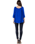 24seven Comfort Apparel Bell Sleeve Loose Fit Tunic Top