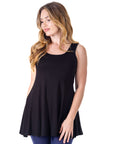 Womens Scoop Neck Sleeveless Tunic Top