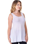 Womens Scoop Neck Sleeveless Tunic Top