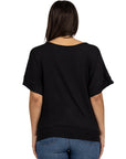 Loose Fit Dolman Top with Wide Sleeves