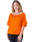 Loose Fit Dolman Top with Wide Sleeves