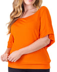 Loose Fit Dolman Top with Wide Sleeves