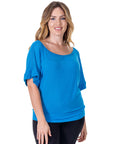 Loose Fit Dolman Top with Wide Sleeves