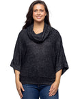 Cowl Neck Dolman Sleeve Sweater Top
