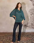 Cowl Neck Dolman Sleeve Sweater Top