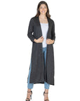 Womens Long Duster Open Front Knit Cardigan
