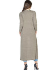 Womens Long Duster Open Front Knit Cardigan