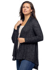 Open Front Long Sleeve High Low Cozy Cardigan