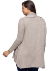 Open Front Long Sleeve High Low Cozy Cardigan