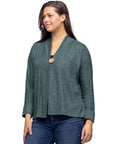 Single Button Front Long Sleeve Womens Cardigan