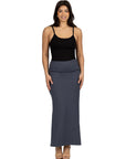 Womens Comfortable Foldover Maxi Skirt