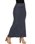 Womens Comfortable Foldover Maxi Skirt