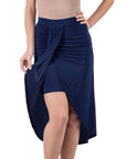 Solid Color Knee Length Tulip Skirt