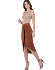 Solid Color Knee Length Tulip Skirt