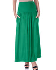 Womens Foldover Maxi Skirt With Pockets