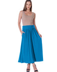Womens Foldover Maxi Skirt With Pockets
