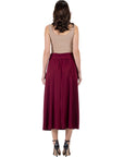 Womens Foldover Maxi Skirt With Pockets