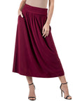 Womens Foldover Maxi Skirt With Pockets