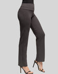 24seven Comfort Apparel Womens Comfortable Stretch High Waist Dress Pants