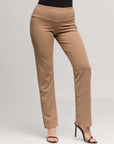 24seven Comfort Apparel Womens Comfortable Stretch High Waist Dress Pants