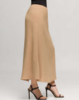 24seven Comfort Apparel Womens Elastic Waist A Line Maxi Skirt